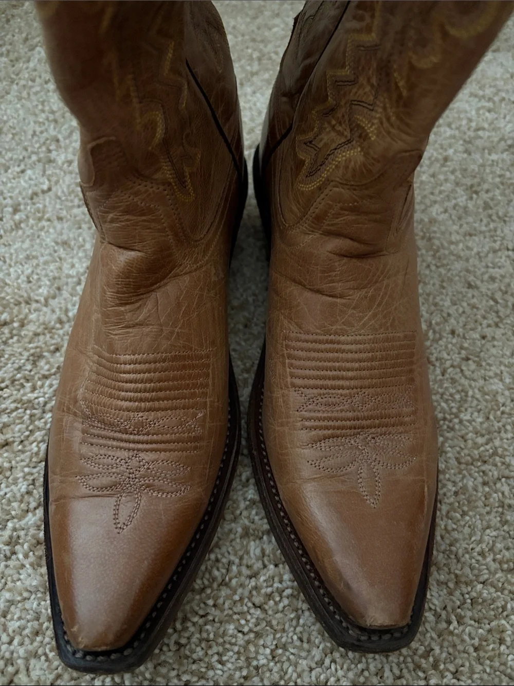Classic Brown Kids' Western Boots - Youth Cowboy Style
